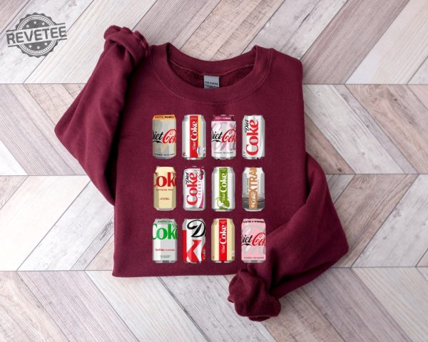 Diet Coke Sweatshirt Diet Coke Sampler Hoodie Gift For Diet Coke Lover Diet Coke Bottles Hoodie Trendy Funny Sweatshirt Unique revetee 1