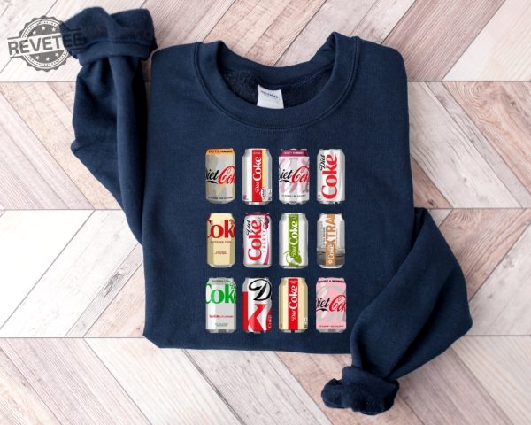 Diet Coke Sweatshirt Diet Coke Sampler Hoodie Gift For Diet Coke Lover Diet Coke Bottles Hoodie Trendy Funny Sweatshirt Unique revetee 3