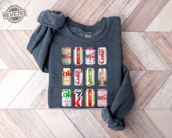 Diet Coke Sweatshirt Diet Coke Sampler Hoodie Gift For Diet Coke Lover Diet Coke Bottles Hoodie Trendy Funny Sweatshirt Unique revetee 4