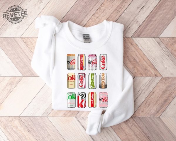 Diet Coke Sweatshirt Diet Coke Sampler Hoodie Gift For Diet Coke Lover Diet Coke Bottles Hoodie Trendy Funny Sweatshirt Unique revetee 5