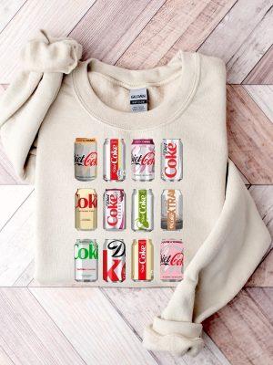 Diet Coke Sweatshirt Diet Coke Sampler Hoodie Gift For Diet Coke Lover Diet Coke Bottles Hoodie Trendy Funny Sweatshirt Unique revetee 7