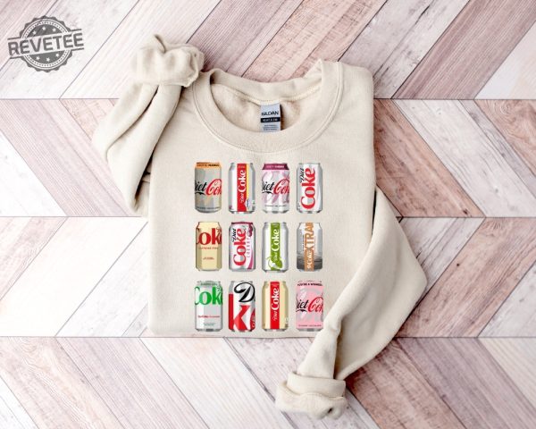 Diet Coke Sweatshirt Diet Coke Sampler Hoodie Gift For Diet Coke Lover Diet Coke Bottles Hoodie Trendy Funny Sweatshirt Unique revetee 7