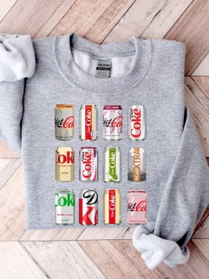 Diet Coke Sweatshirt Diet Coke Sampler Hoodie Gift For Diet Coke Lover Diet Coke Bottles Hoodie Trendy Funny Sweatshirt Unique revetee 8