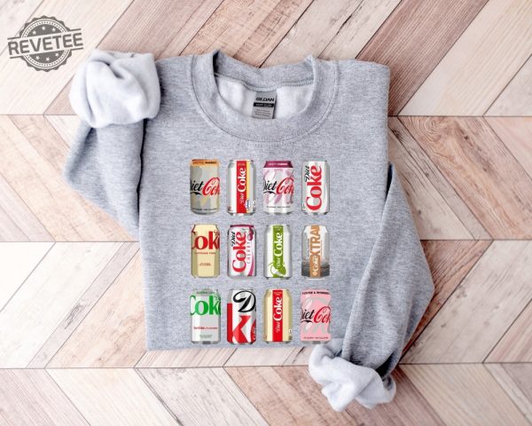 Diet Coke Sweatshirt Diet Coke Sampler Hoodie Gift For Diet Coke Lover Diet Coke Bottles Hoodie Trendy Funny Sweatshirt Unique revetee 8