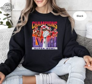 Womens Chiefs Super Bowl Champions Crewneck Sweatshirt Tan Super Bowl Sweatshirt Kansas City Chiefs Lviii Champs Chiefs Fan Gift Unique revetee 6