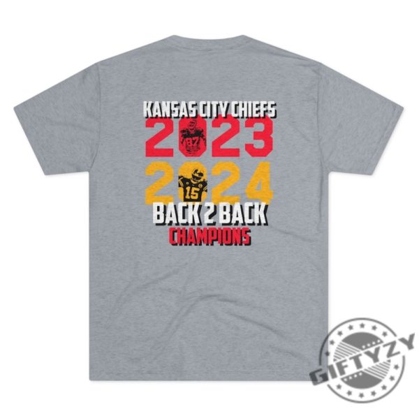 Kansas City Football Shirt Back To Back Champions Unisex Hoodie Kc 20222023 Football Champions Tshirt Trending Sweatshirt Kansas City Championship Shirt giftyzy 3