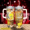 custom name tweety i love you to the moon back 40oz stainless steel tumbler with handle and straw lid personalized 40 oz travel stanley cup dupe laughinks 1