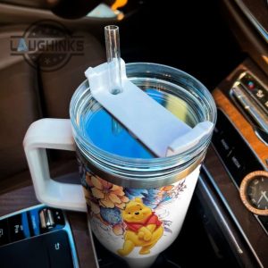 custom name winnie the pooh youre the best thing 40oz stainless steel tumbler with handle and straw lid personalized 40 oz travel stanley cup dupe laughinks 1 3