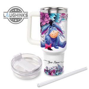 custom name eeyore youre the best thing 40oz stainless steel tumbler with handle and straw lid personalized 40 oz travel stanley cup dupe laughinks 1 1