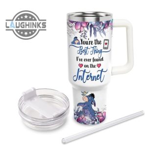 custom name eeyore youre the best thing 40oz stainless steel tumbler with handle and straw lid personalized 40 oz travel stanley cup dupe laughinks 1 2