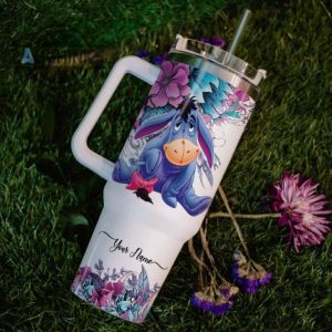 custom name eeyore youre the best thing 40oz stainless steel tumbler with handle and straw lid personalized 40 oz travel stanley cup dupe laughinks 1 5