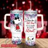 custom name snoopy youre the best thing 40oz stainless steel tumbler with handle and straw lid personalized 40 oz travel stanley cup dupe laughinks 1