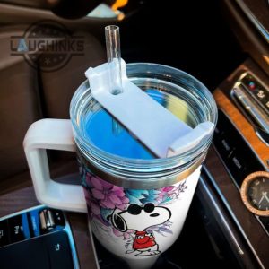 custom name snoopy youre the best thing 40oz stainless steel tumbler with handle and straw lid personalized 40 oz travel stanley cup dupe laughinks 1 3