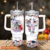 custom name faith in patriots flower butterflies pattern 40oz stainless steel tumbler with handle and straw lid personalized 40 oz travel stanley cup dupe laughinks 1