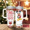 custom name mickey mouse sweet but twisted christmas theme pattern 40oz tumbler with handle and straw lid personalized 40 oz travel stanley cup dupe laughinks 1