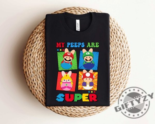 My Peeps Are Super Mario Easter Shirt Toddler Easter Sweatshirt Funny Easter Tshirt Easter Kids Shirt Super Easter Hoodie Easter Gift giftyzy 2