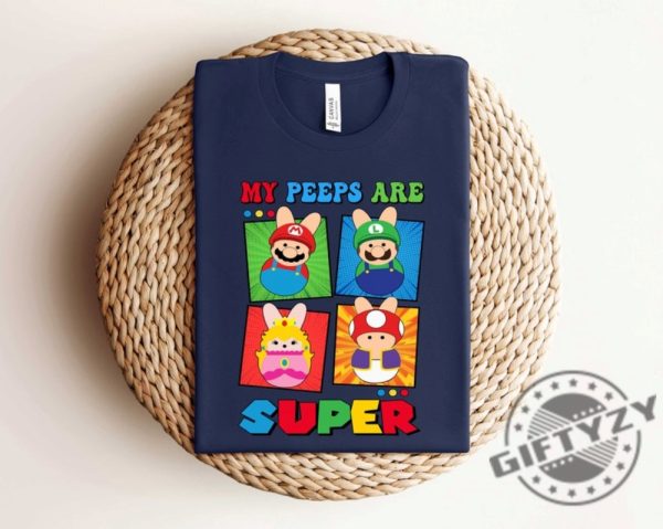 My Peeps Are Super Mario Easter Shirt Toddler Easter Sweatshirt Funny Easter Tshirt Easter Kids Shirt Super Easter Hoodie Easter Gift giftyzy 4