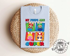 My Peeps Are Super Mario Easter Shirt Toddler Easter Sweatshirt Funny Easter Tshirt Easter Kids Shirt Super Easter Hoodie Easter Gift giftyzy 5