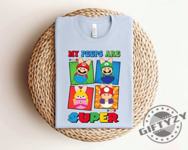 My Peeps Are Super Mario Easter Shirt Toddler Easter Sweatshirt Funny Easter Tshirt Easter Kids Shirt Super Easter Hoodie Easter Gift giftyzy 5