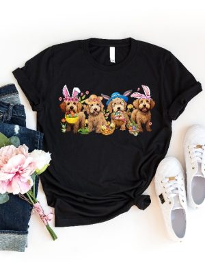 Easter Golden Doodle Bunnies Shirt Happy Easter Day Shirt Doodle Dog Shirt Dog Easter Eggs Shirt Dog Lover Easter Shirt Unique revetee 2