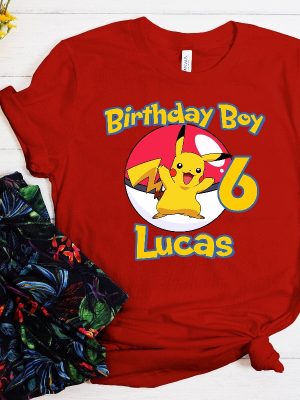 Pokemon Birthday Shirt Pikachu Tshirt Pokemon Shirt Custom Birthday Boy Shirt Toddler Birthday Shirt Custom Family Birthday Shirt Unique revetee 3