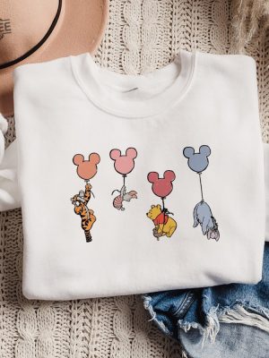 Disney Balloon Sweatshirt Classic Cartoon Character Crewneck Disney Springs Balloon Disney Springs Hot Air Balloon Unique revetee 4