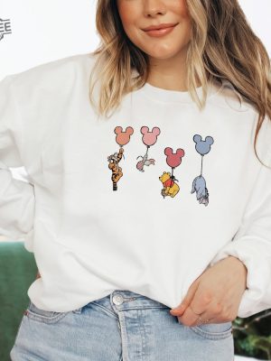 Disney Balloon Sweatshirt Classic Cartoon Character Crewneck Disney Springs Balloon Disney Springs Hot Air Balloon Unique revetee 5