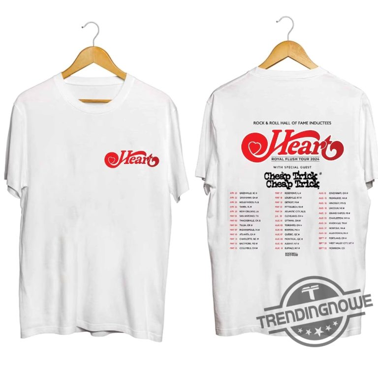 Heart 2024 Tour Shirt Heart Rock Band Royal Flush Tour Shirt Heart Band ...