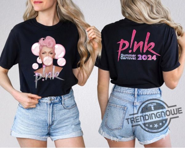 Pink Singer Summer Carnival 2024 Tour Shirt Pink Fan Lovers Shirt Music Tour 2024 Shirt Trustfall Album Shirt Concert 2024 Pink Shirt trendingnowe 3