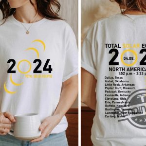 Total Solar Eclipse 2024 Shirt Double Sided Shirt April 8Th 2024 Shirt Eclipse Event 2024 Shirt Celestial Shirt Gift For Eclipse Lover trendingnowe 2
