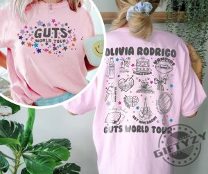 Olivia Guts Tour 2024 Shirt Olivia Rodrigo Guts Sweatshirt Olivia Track List Aesthetic Tshirt Olivia New Album Guts Hoodie Olivia Rodrigo Guts Shirt giftyzy 2