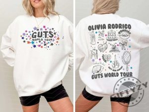 Olivia Guts Tour 2024 Shirt Olivia Rodrigo Guts Sweatshirt Olivia Track List Aesthetic Tshirt Olivia New Album Guts Hoodie Olivia Rodrigo Guts Shirt giftyzy 3