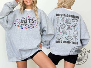 Olivia Guts Tour 2024 Shirt Olivia Rodrigo Guts Sweatshirt Olivia Track List Aesthetic Tshirt Olivia New Album Guts Hoodie Olivia Rodrigo Guts Shirt giftyzy 4