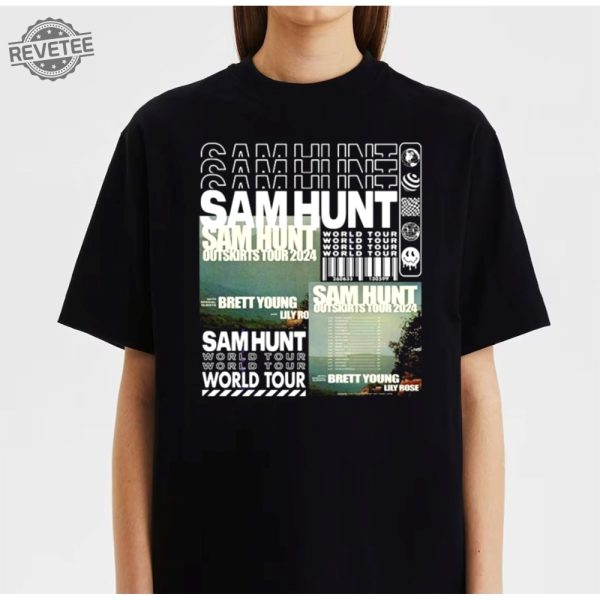 Sam Hunt Tour Merch Sam Hunt Outskirts 2024 Tour Tshirt Sam Hunt Fan Gifts Sam Hunt Fan Club Sam Hunt Tour Setlist 2024 Unique revetee 3