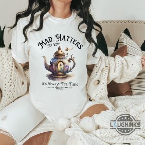 alice in wonderland t shirt sweatshirt hoodie mens womens kids vintage mad hatter shirts tea party dark academia tshirt gift for book reading lovers books tee laughinks 3