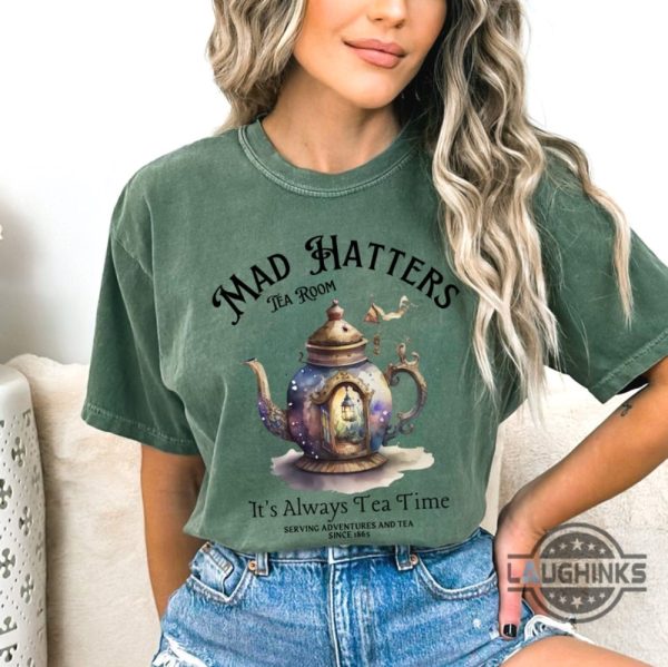 alice in wonderland t shirt sweatshirt hoodie mens womens kids vintage mad hatter shirts tea party dark academia tshirt gift for book reading lovers books tee laughinks 4