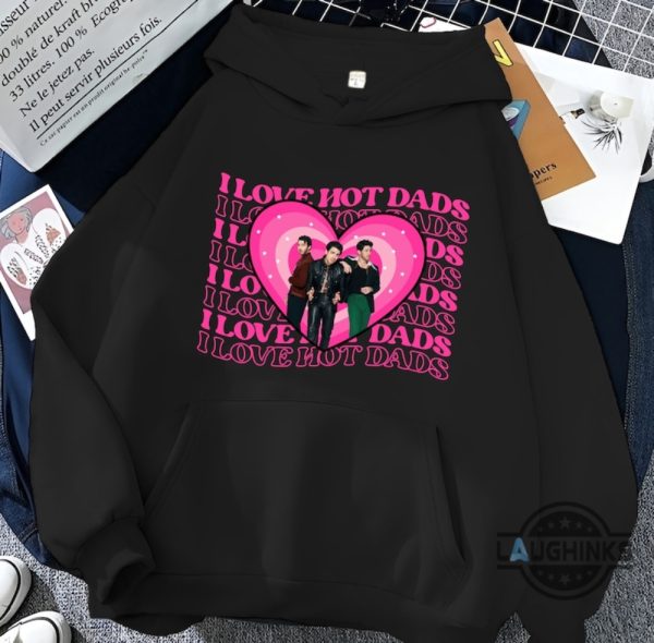 jonas brothers t shirt sweatshirt hoodie mens womens i love hot dads jonas joe five albums shirts gift for fan one night tour 2024 long short sleeve laughinks 7