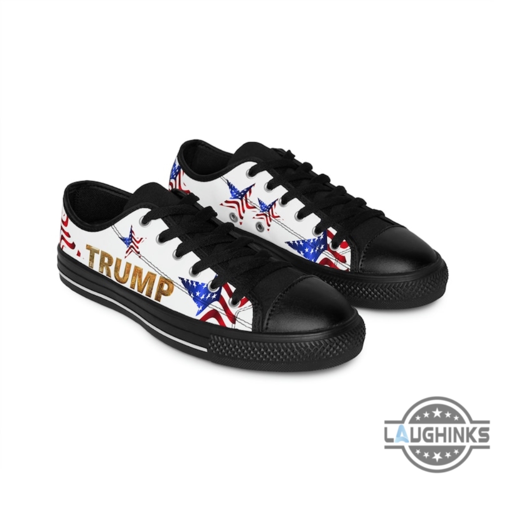 Trump Shoes For Sale President Donald Trump Maga Low Top Sneakers Make America Great Again Tennis Shoes Trump 2024 Footwear Patriotic American Gift