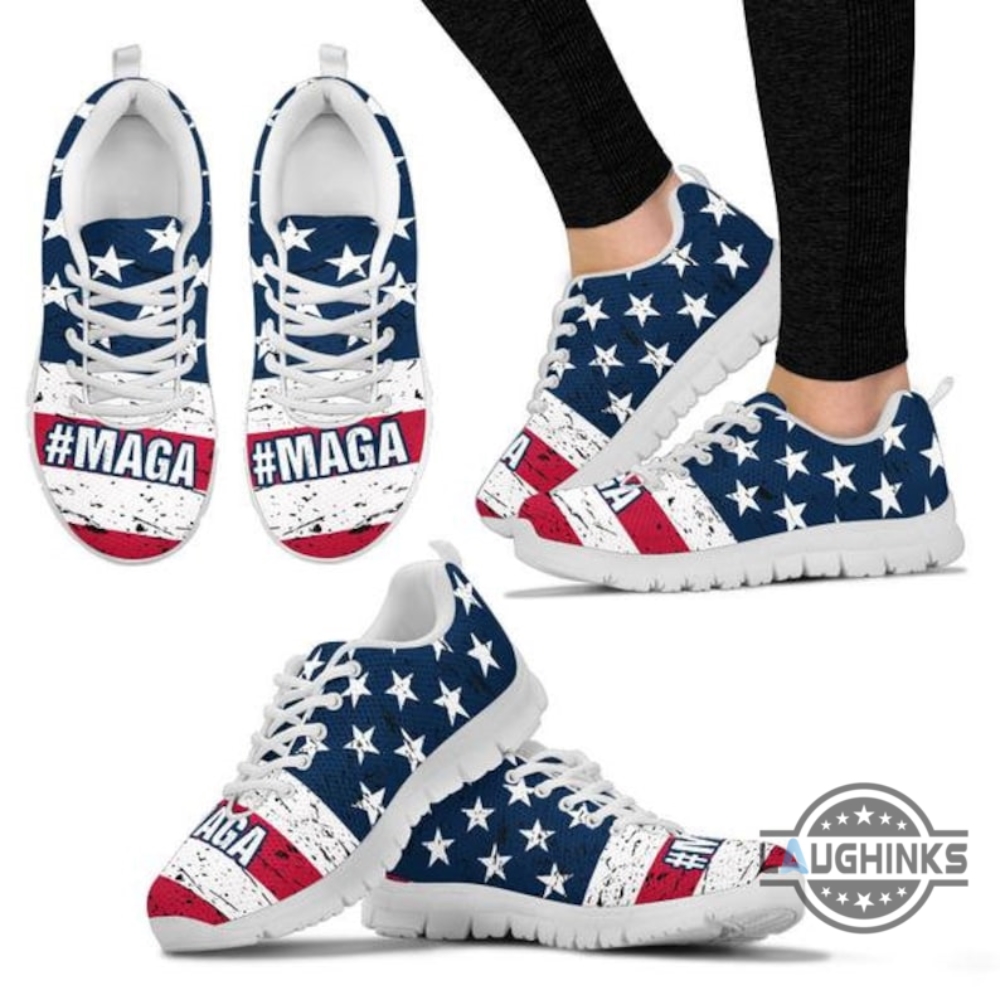 Trump Sneakers Maga President Donald Trump Adult Running Shoes Mens Womens Make America Great Again Trump 2024 American Flag