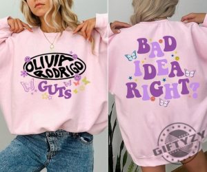 Bad Idea Right Guts World Tour Olivia Rodrigo Shirt Olivia Rodrigo Hoodie Bad Idea Right Tshirt Guts World Tour 2024 Sweatshirt Olivia Rodrigo Shirt giftyzy 2