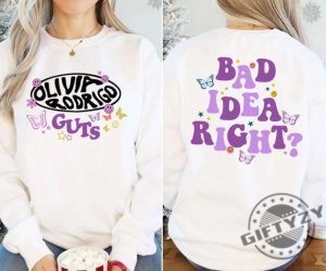 Bad Idea Right Guts World Tour Olivia Rodrigo Shirt Olivia Rodrigo Hoodie Bad Idea Right Tshirt Guts World Tour 2024 Sweatshirt Olivia Rodrigo Shirt giftyzy 3