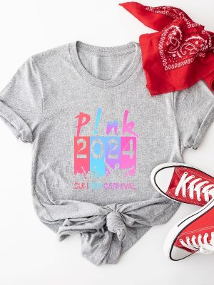 Unisex Pnk World Tour 2023 Graphic Tee P Nk Merch Pink Summer Carnival 2024 Pink Trustfall Album P Nk Tour 2024 Unique revetee 2