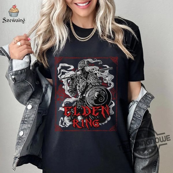 Shadow Of The Erdtree Shirt Tarnished Soulsborne Elden Shirt The Warrior Tee Dog Elden Game Shirt Elden Ring Shadow Of The Erdtree T Shirt trendingnowe 3