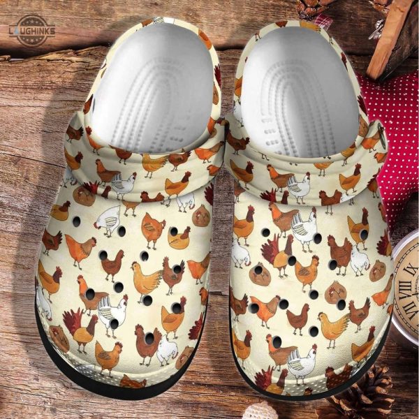 chicken funny crocs shoes clogs farm loves chicken outdoor crocs shoes clogs gift for chicken lovers funny famous footwear slippers laughinks 1