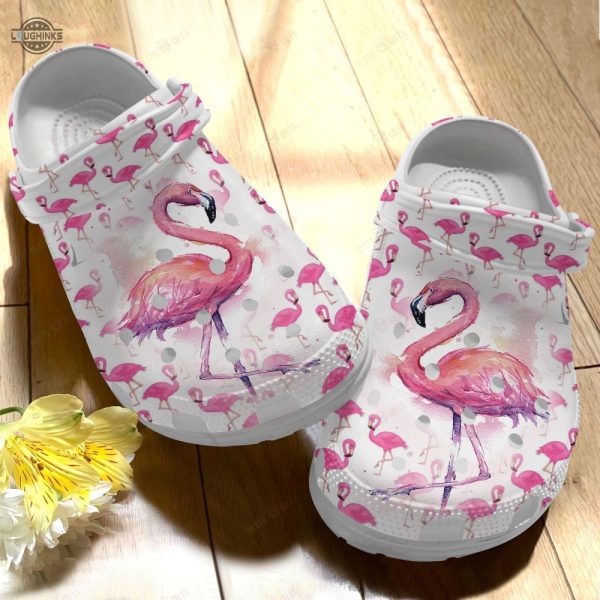 flamingo crocs classic clog flock painting shoes funny famous footwear slippers