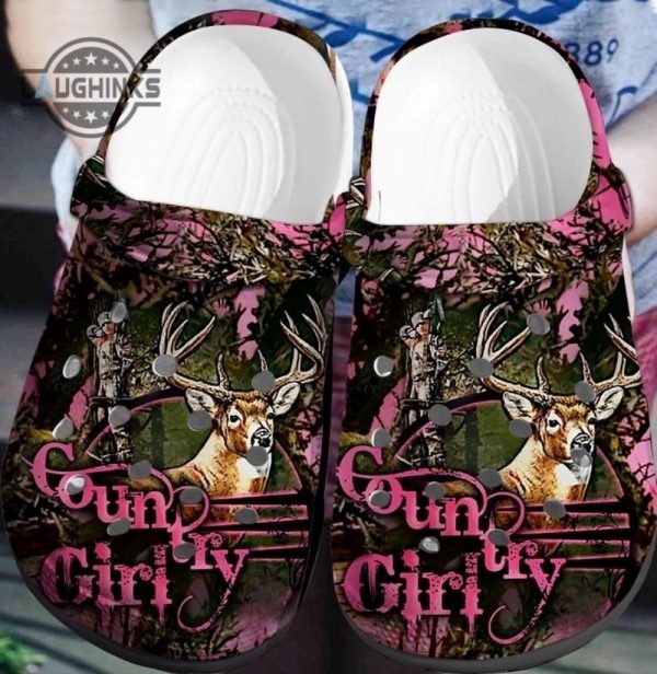 deer hunting camo personalized clog custom crocs comfortablefashion style comfortable for women men kid print 3d country girl funny famous footwear slippers laughinks 1