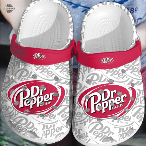 dr pepper drink for men and women gift for fan classic water rubber crocs crocband clogs comfy footwear funny famous footwear slippers laughinks 1