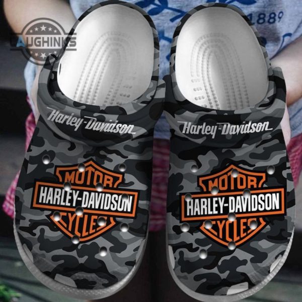 limited edition motor harleydavidson crocs crocband clog comfortable water shoes funny famous footwear slippers laughinks 1 1