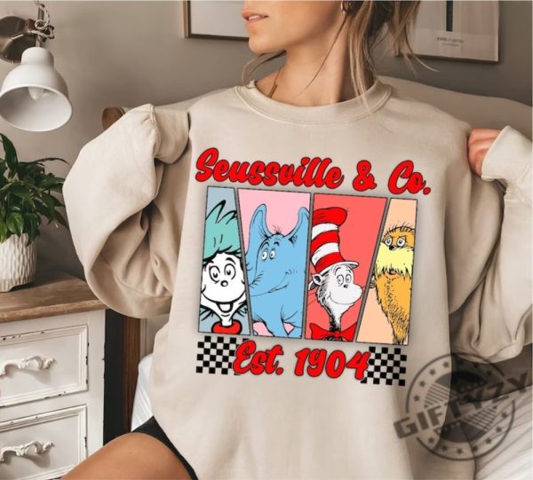 Suesville Co Shirt Read Across America Sweatshirt Cat In The Hat Tshirt Dr.Suess Book Hoodie Horton Shirt giftyzy 2