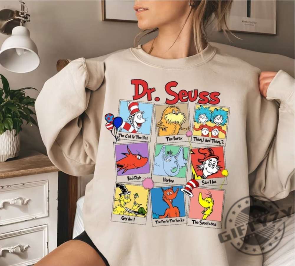 Read Across America Cartoon Characters Shirt Read Across America Sweatshirt Cat In The Hat Tshirt Horton Hoodie Dr.Suess Book Shirt